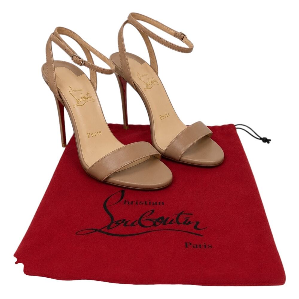 Christian Louboutin Miss Z 100 Strappy Sandal Blush Beige Size 36.5 - Picture 12 of 12